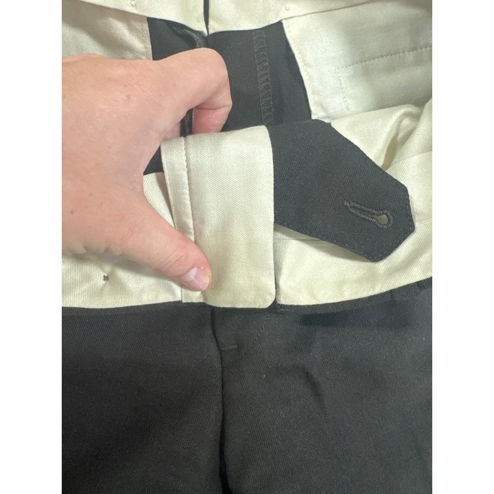Vtg Nordstrom Clifford Ltd Men Dress Pants 32x27 Black Virgin Wool Work Office
